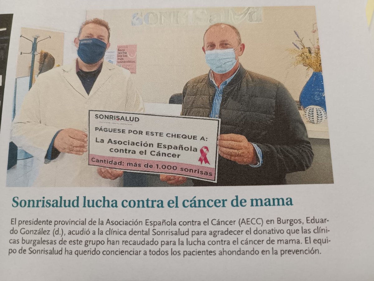 sonrisalud_es's tweet photo. 🟢-SONRISALUD EN LOS MEDIOS
El Diario de Burgos nos ha dedicado un pequeño espacio en su versión impresa 😄 https://t.co/oa9gJo3kp5