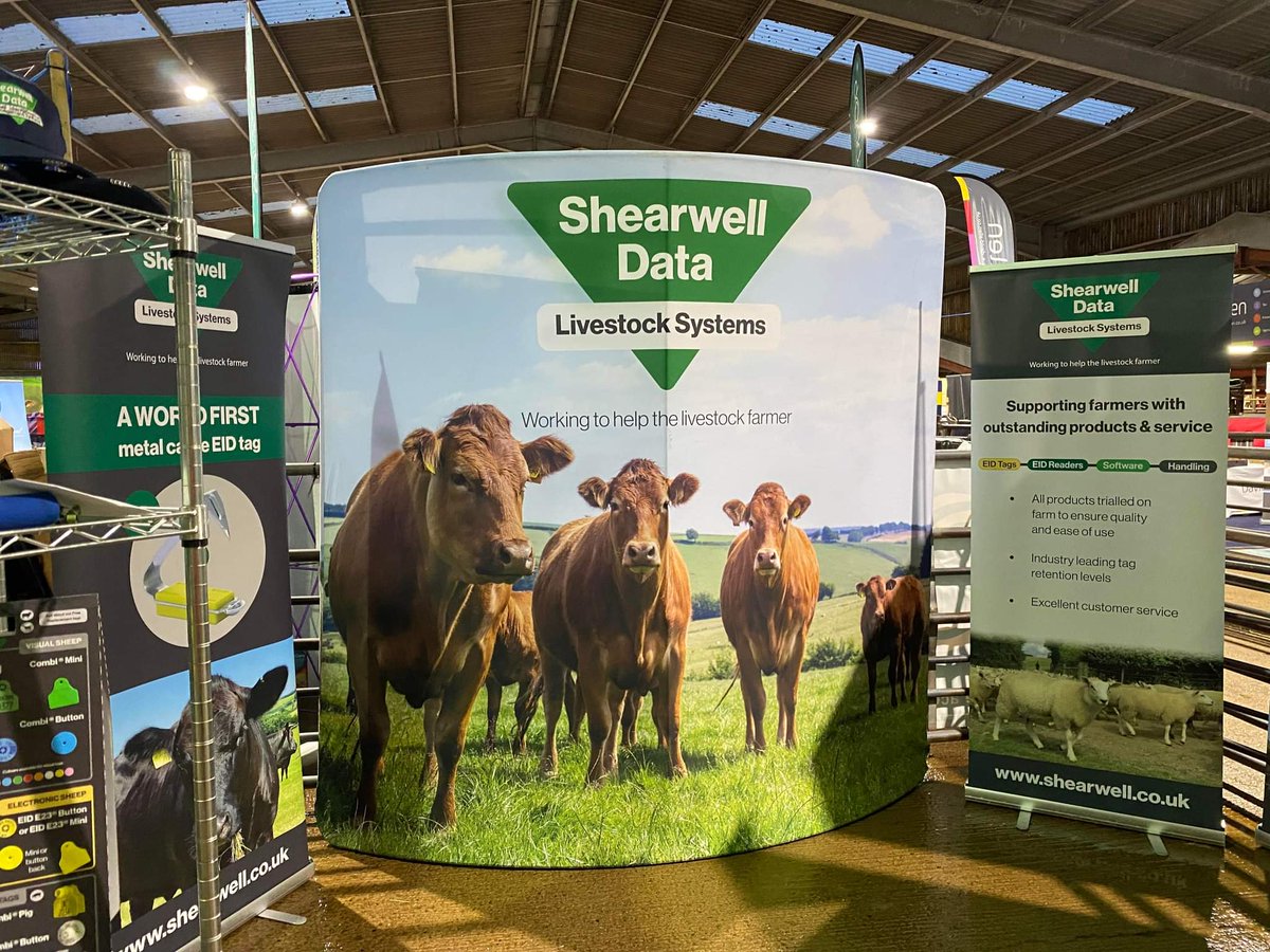 Shearwell's tweet photo. @liz_speller &amp; James are set up &amp; ready for the Agri Expo, stand number 50. Have a great day all #AgriExpo #Carlisle #ShearwellTeam @HHFarmstock https://t.co/MGCMbUtkhd
