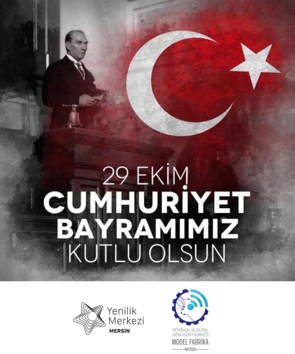 YDDMmersin's tweet photo. Cumhuriyetimizin ilanının 98. yıl dönümü vesilesiyle, başta Gazi Mustafa Kemal Atatürk ve silah arkadaşları olmak üzere, vatanımızın aziz topraklarını canları pahasına savunan ve asil milletimizin küllerinden yeniden doğmasını sağlayan tüm şehit ve gazilerimizi rahmetle anıyoruz. https://t.co/jCOd04EFm9