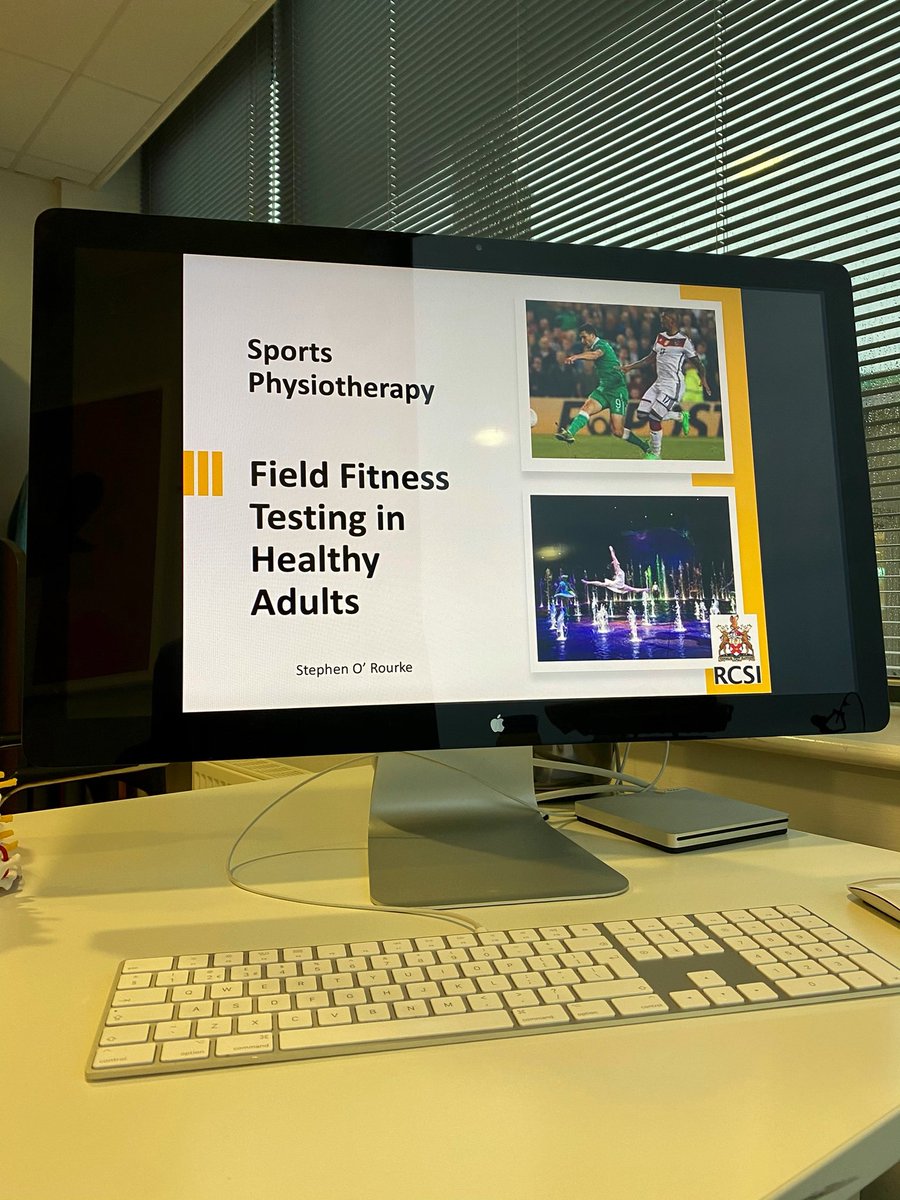 StephenPhysio's tweet photo. Looking forward to chatting to the final year @RCSIPhysio class today about Fitness testing. Doesnโt feel so long ago that I was sitting there listening to all this. #backtowhereitallstarted https://t.co/ZFR4eI2p8F