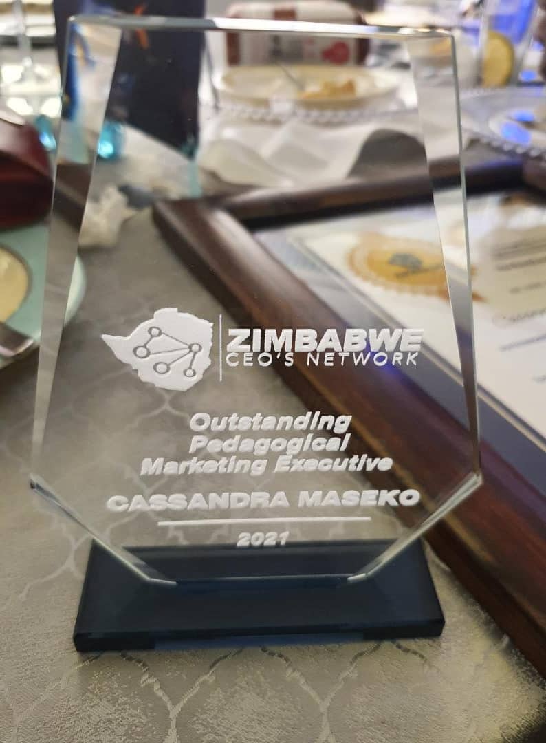 Congratulation to our Head of Marketing, Cassandra Maseko, for scooping the outstanding pedagogical Marketing Executive award from the Zimbabwe CEO's network