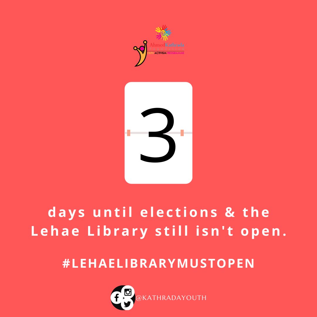 KathradaYouth's tweet photo. Our #LehaeLibraryMustOpen campaign has hit a speed bump. We call on the @JDA_joburg & @CityofJoburgZA to open the Lehae library & to restore knowledge & access to the community.
No more empty promises. The JDA must be held to account.
#LGE2021
#Kathradayouth
#MakeADifference https://t.co/Vo94mLq9Ak