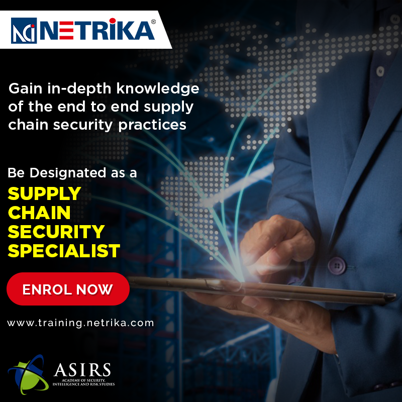 Netrika_PvtLtd's tweet photo. Gain in-depth knowledge of the end to end supply chain security practices.

Be designated as the Supply Chain Security Specialist.

Know more
https://t.co/ZVTGhddz3P 

#scss #netrikacertification #netrikatrainings #asirs #supplychain #supplychainmanagement https://t.co/FkgKLa91Br