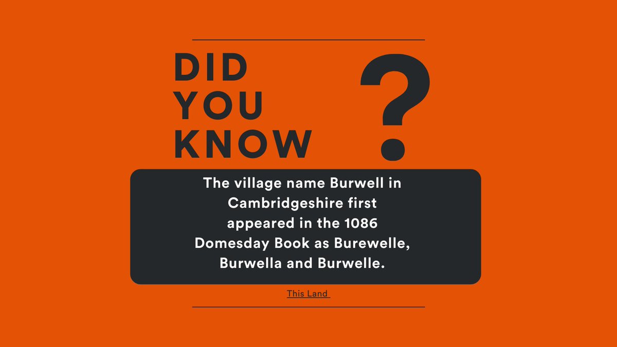 What's happening in Burwell? 
A bit of village history bit.ly/3GjV3vm
#burwell #thisland #DidYouKnow #millstonepark #archaeology #bronzeage #funfacts #history #village