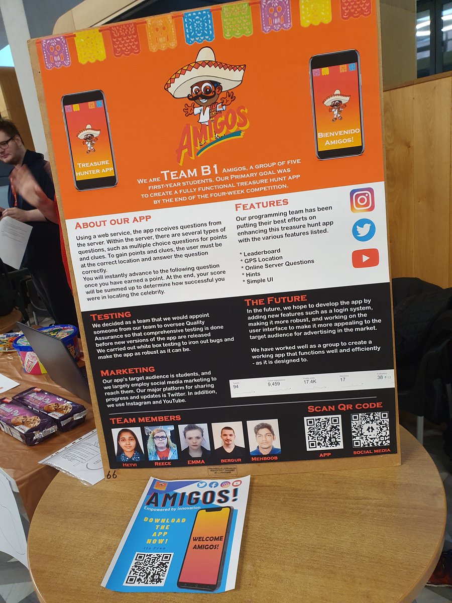TeamAmigosB1's tweet image. Come down to see our stall this morning!!!
#TreasureHunt #UCLanComputing #Computing4WC