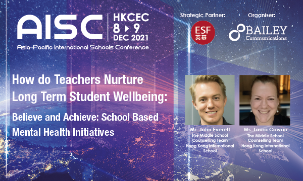 AISCHONGKONG's tweet photo. Mr. John Everett &amp; Ms. Laura Cowan will let participants to know more about on strengthen student mental health &amp; develop student social and emotional competencies.
Register now: https://t.co/ztvWKogrL5
#AISC21 #wellbeing #Teachers #education #mentalhealth #HKInternationalSchool https://t.co/BbvLysg83l