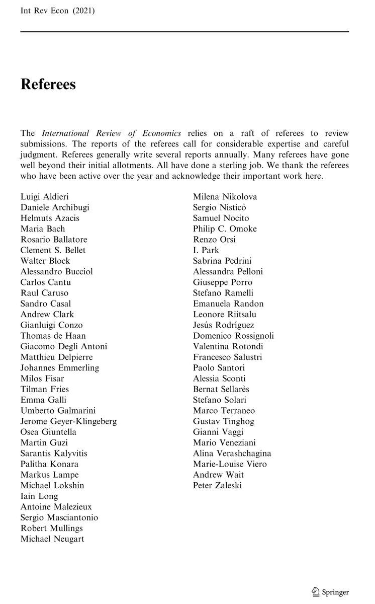 IREC - International Review of Economics tweet media