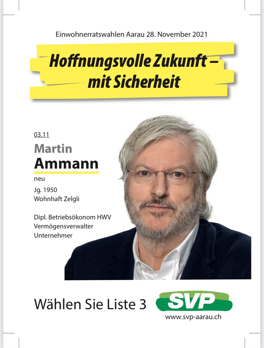 SVPAarau's tweet photo. Liste 3 ! https://t.co/iAgWngWetE