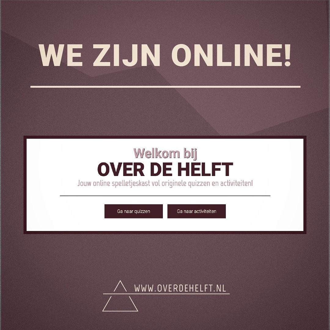 Overdehelft's tweet photo. Joehoeee! Onze nieuwe website is online! Het heeft bloed, zweet en tranen gekost en hij is ook nog niet helemaal af, maar we zijn heel blij met hoe het er nu uit ziet 😁.   

Er staan nieuwe quizzen en activiteiten op, dus neem gauw een kijkje:

https://t.co/TrGoRfDR15 https://t.co/3bQgFkJzU9