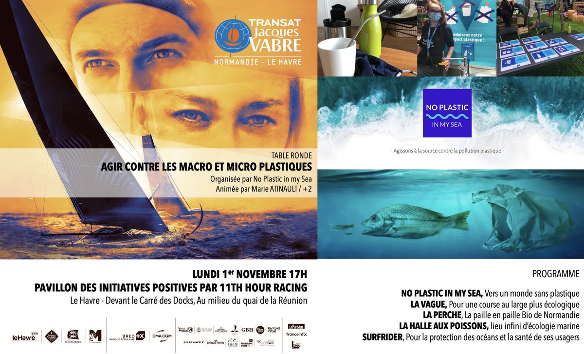 noplasticfrance's tweet photo. Venez nous rendre visite au village-départ de la @TransatJV au Havre le 01 Novembre😍🌎
 
Au programme: quizz, animations et table ronde autour de la pollution plastique !
 
#transatJVabre #LH
#lavagueasso #laperche #lahalleauxpoissons  @surfridereurope @stephlediraison https://t.co/NLGT3gpgZj