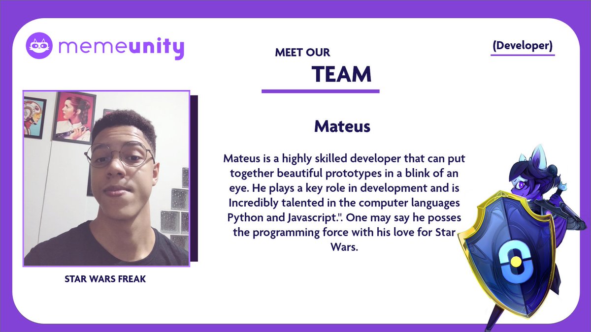 thememeunity's tweet image. As part of MU's resurgence, we have many new team members now on board. We will be making announcements on twitter first introducing the new crew.  

Starting today off with Mateus 👇