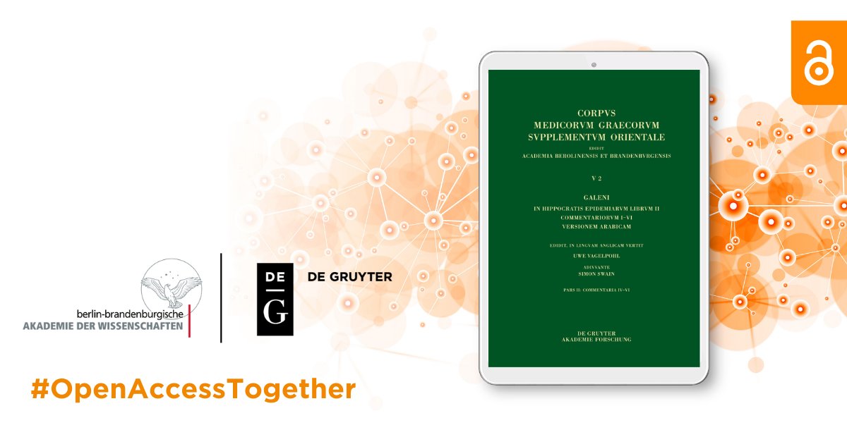 dg_classics's tweet photo. The #OpenAccess publication of the Corpus Medicorum Graecorum – Supplementum Orientale?
Made possible by @bbaw_de!

🔗https://t.co/DA6X0YNBJg

#OpenAccessTogether
#OAWeek https://t.co/rBAoCVw571