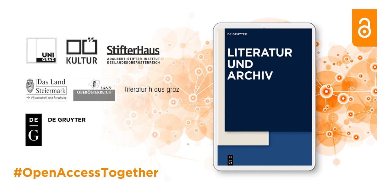 degruyter_lit's tweet photo. The "Literatur und Archiv" series is a joint effort with several partners, incl. the Adalbert-Stifter-Institut @LithausGraz @UniGraz @KlausKastberger – thank you all for making the #OpenAccess publication possible!

🔗https://t.co/iSHevxSj2o

#OpenAccessTogether
#OAWeek https://t.co/cV5KHgrNst
