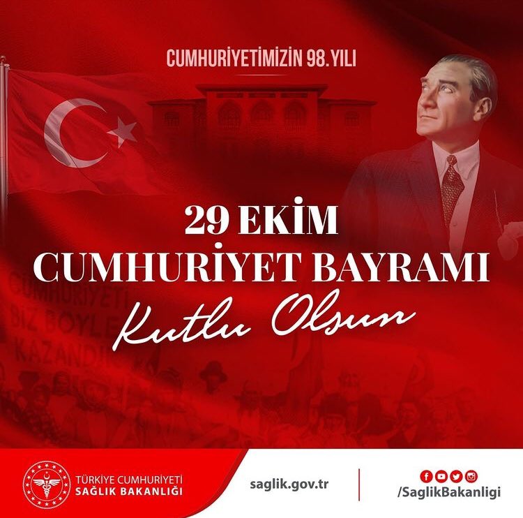 PendikDevletH's tweet photo. Cumhuriyetimizin 98. Kuruluş yılını büyük bir sevinçle kutluyoruz.
Cumhuriyetimizin kurucusu Gazi Mustafa Kemal ATATÜRK başta olmak üzere silah arkadaşlarını ve aziz şehitlerimizi rahmetle, Gazilerimizi minnetle ve saygıyla ve minnetle anıyoruz. Dr Salih ÇALIK Başhekim https://t.co/18kblIxp8u