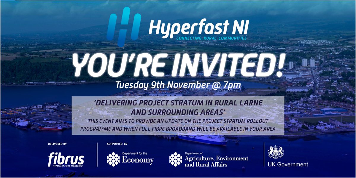 hyperfast_ni's tweet photo. Join our virtual event for more information on the roll out plan in rural Larne and surrounding areas! Register here: https://t.co/oGRkC2W9JQ 

#ProjectStratum #HyperfastNI #ConnectingRuralCommunities #RuralRevolution https://t.co/nWsFoW25Q7