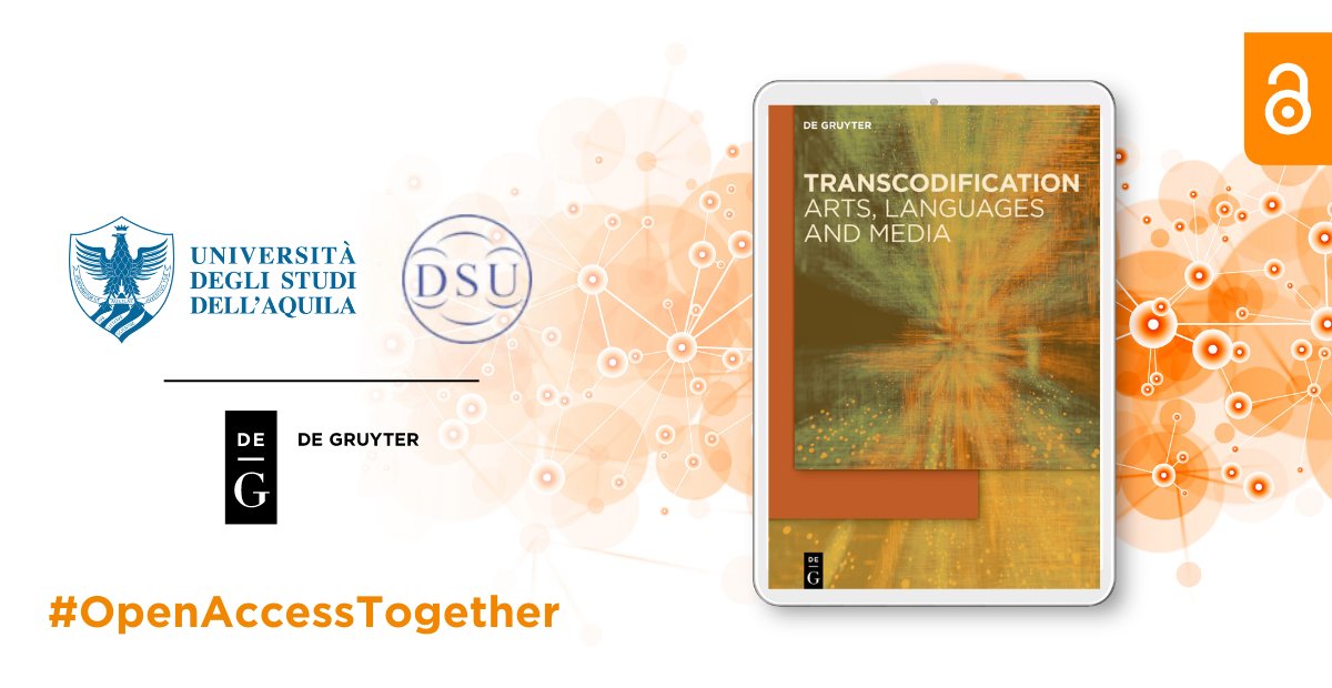 degruyter_cult's tweet photo. At the end of this #OAWeek, we are excited to announce the brand-new #OpenAccess "Transcodification: Arts, Languages and Media" series!

Thank you, @univaq, for choosing us as your publisher partner!
https://t.co/0tvMFeNuC3

#OpenAccessTogether https://t.co/6djaz5SB13