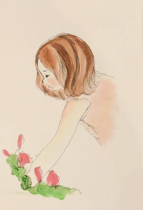 お花摘み🌹女の子
思うように絵が描けない時…少し時間を空けましょう。その時間も次の絵に繋がる必要な時
#イラスト #illustration #水彩画 #絵描きさんと繋がりたい #art 