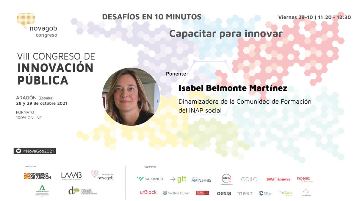novagob's tweet photo. #Novagob2021
📍#LAAABvirtual SALA PRINCIPAL
https://t.co/KoxsbxwPjn
#Desafiosen10
🔴 Capacitar para innovar
🔸 @ibelmontemarti1 https://t.co/0iq6ciRG7o