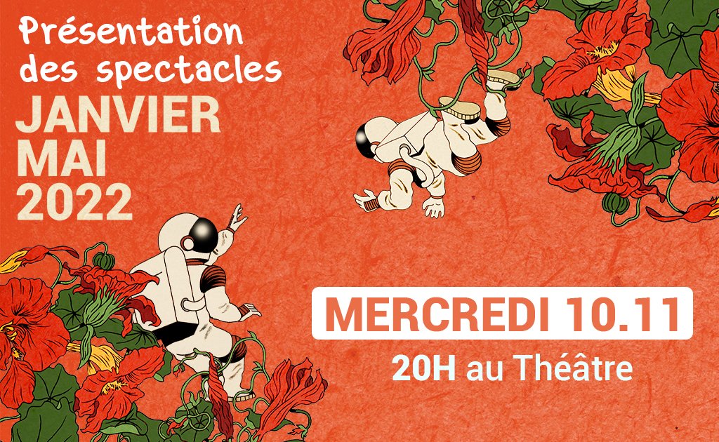 Mercredi 10 novembre, nous vous dévoilerons la 2ème partie de saison ! 🚀
Présentation des spectacles en quelques mots et en vidéos par le directeur du Théâtre, Vincent Roche Lecca : plus de 25 propositions à découvrir !
👉 Gratuit, réservation conseillée