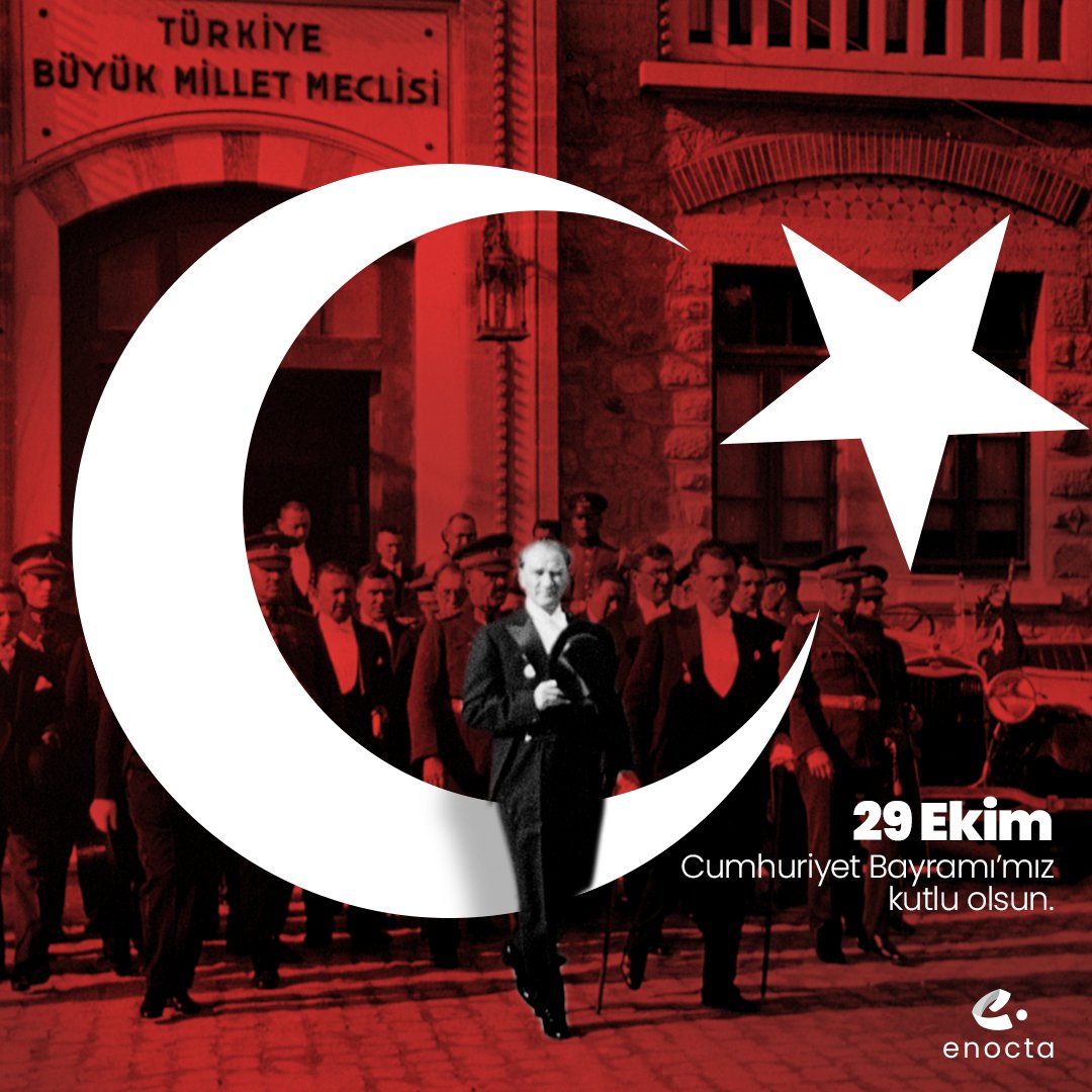enocta's tweet photo. 29 Ekim Cumhuriyet Bayramı Kutlu Olsun! 🇹🇷
#Enocta #29Ekim #CumhuriyetBayramı https://t.co/CY9YRzPcZZ
