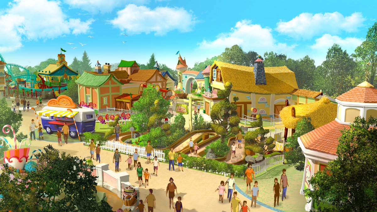 News on Energylandia’s Sweet Valley! 🍭🍬🍭
The key attraction will be a mine train coaster Choco Chip Creek. But you’ll also find a family roller coaster Honey Run. The valley will be completed with a double decker carousel, a tractor track and coffee cups.
#energylandia #vekoma