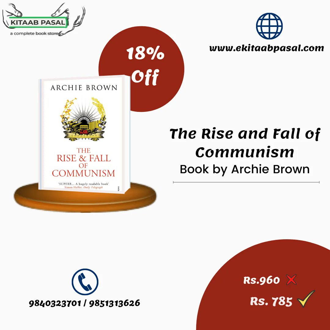 KitaabPasal's tweet photo. Get with 18% Off !!!
• The Rise and Fall of Communism
Price with 18% Off -- Rs.785
Order Now ! 📚️
#books #theriseandfallofcommunism #kitaabpasaloffer #kitaabpasal #readingnepal https://t.co/MclYeT2pJw