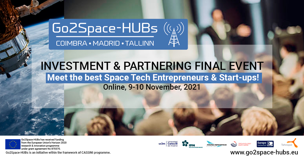 Go2Space-HUBS (@go2space_hubs) on Twitter photo 📌Join us on our Investment & Partnering Final Event and meet the best Space Tech #startups. One2One meetings, pitching sessions and much more!
➡️Online, November 9-10
➡️go2space-hubs.eu/final-event
#EUspace <a href="/EU_Commission/">European Commission</a> #investors #entrepreneurs 📌Join us on our Investment & Partnering Final Event and meet the best Space Tech #startups. One2One meetings, pitching sessions and much more!
➡️Online, November 9-10
➡️go2space-hubs.eu/final-event
#EUspace <a href="/EU_Commission/">European Commission</a> #investors #entrepreneurs