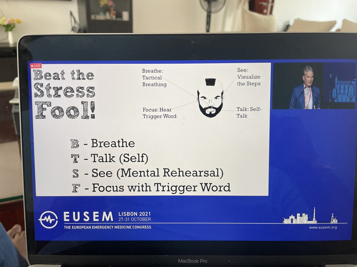 Resuscitation starts the moment you hear about a patient. 
@EMManchester #ZeroPointSurvey

Beat the stress,fool! 

@EuropSocEM #EUSEM21