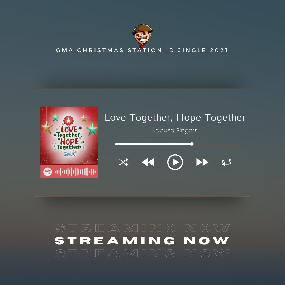 GMA Christmas Station ID Jingle is now available on digital streaming platform—Spotify!

Stream 'Love Together, Hope Together' NOW! 

🔗open.spotify.com/track/1yyaYAjM…

#GMAChristmasStationID2021
#GMACSID2021
#Kapuso | @gmanetwork