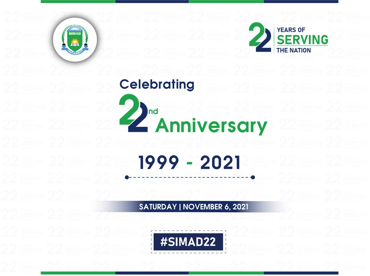 SIMADUniversity's tweet photo. With November almost upon us, it is the time of the year we celebrate the anniversary of @SIMADUniversity. We’re turning 22 this year, and we can’t wait to celebrate with you! Let’s celebrate! #SIMAD22 https://t.co/r9ly5Ol8ro
