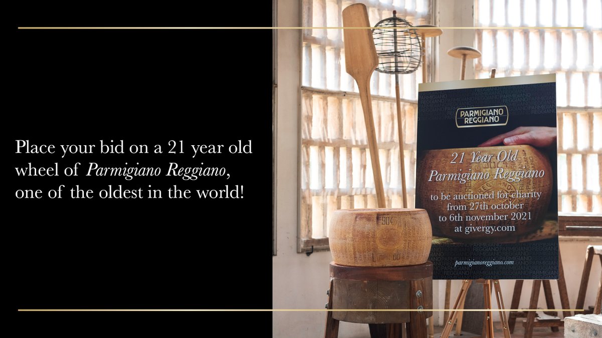 ParmesanAus's tweet photo. You can now take part in the #PRauction for a 21-year-old wheel of #ParmigianoReggiano, one of the oldest edible cheeses in the world!
If you want to participate in this charitable event, click to get bidding https://t.co/fkBNGsn9ZW
#worldcheeseawards #internationalcheesefestival https://t.co/Q0E0NpjD5b