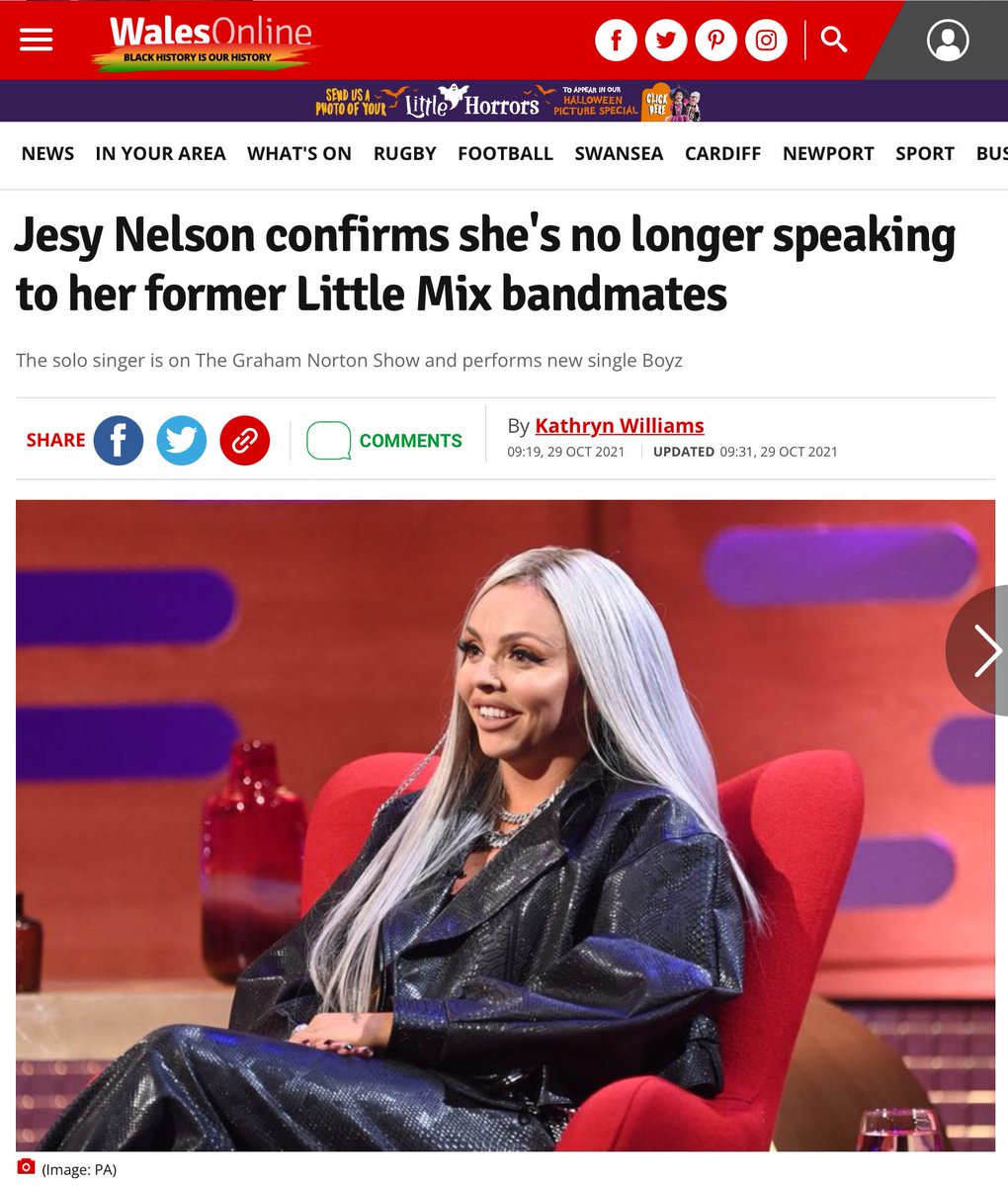 JADEtearoom's tweet photo. Jesy discussed Little Mix with Graham Norton, saying: "We’re not talking. It’s sad but there’s no bad blood from my side. I still love them and wish them the best. It’s one of those things which needs time, so who knows? To me they’re still the sickest girl band in the world." https://t.co/CtaASyfYlj