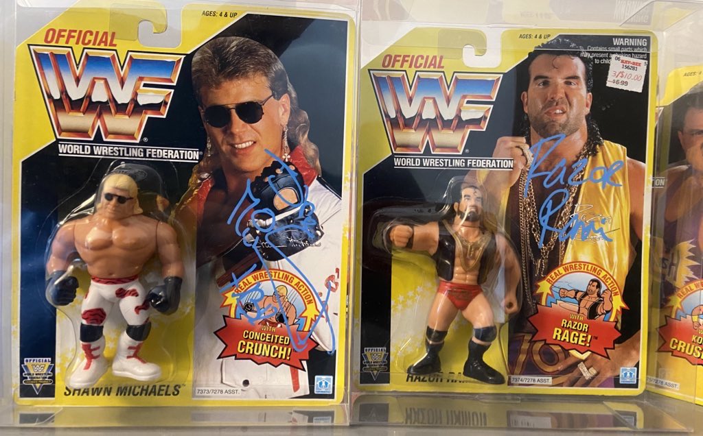 ColossusNick's tweet photo. ๐ก SERIES 7๏ธโฃ๐ก
#hWoFigureFriday this week is Series 7 of the #WWFHasbro figures
The fist cards to switch from Red/Blue and with Razor, Crush, Kamala, Nailz and Owen all getting their first figures a truly iconic series
#hWo #HBK #RazoRamon #OwenHart #Crush #Kamala #Nailz #WWF https://t.co/E3RWqdKJZ9