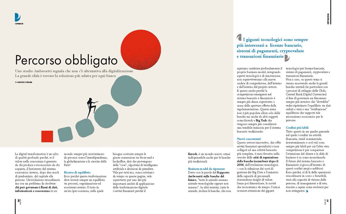 AngeloDeianaTW's tweet photo. Sul nuovo numero di Private, la #rivista #top del #privatebanking, le mie #analisi sulla #trasformazione #digitale dei #modelli di #business di #banca e #finanza nel #futuro prossimo venturo...
#confassociazioni #laretedellereti #anpib #ancp #fintegration https://t.co/enRJQUXReQ