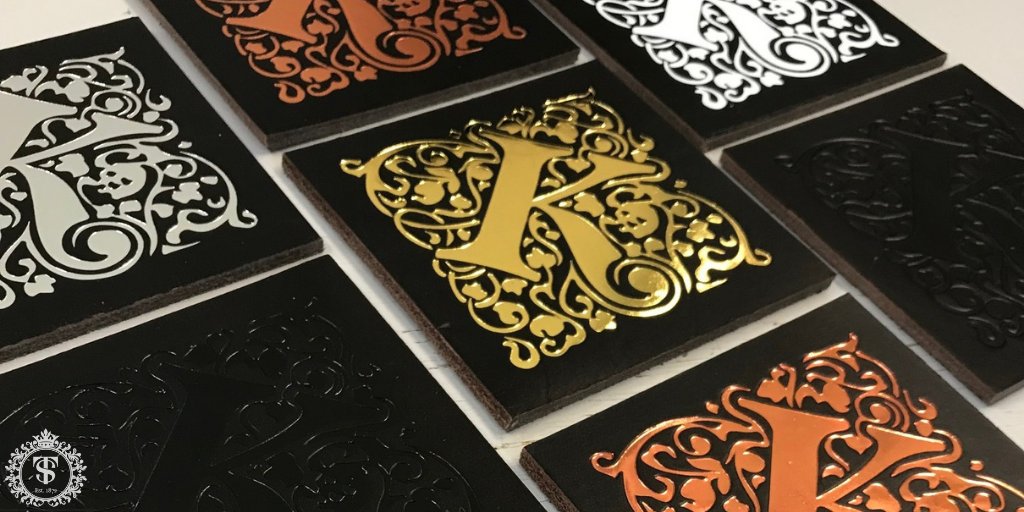 SpinkThackray's tweet photo. These foil branded coasters are hot off the production line. 👍

The bespoke logo has been embossed into Saddle Leather.

⭐ We love seeing all the brilliant colour-ways they have chosen!

#emboss #leatherwork #branding #marketingmaterial #bespoke #restaurant #menus #bar https://t.co/LICoFpZsaF