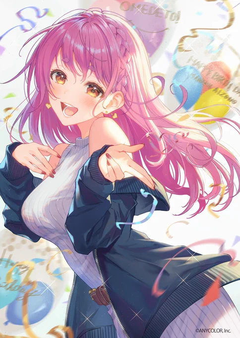 愛園愛美さんのお誕生日イラストを担当させていただきました!
よろしくお願いします✨🎊✨ 