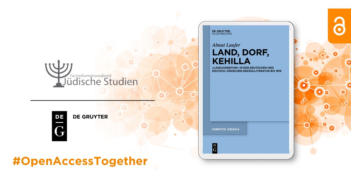 degruyter_TRS's tweet photo. 4/4 Land, Dorf, Kehilla. „Landjudentum“ in der deutschen und deutsch-jüdischen Erzählliteratur bis 1918
🔗https://t.co/8emnYH6hvx

#OAWeek #OpenAccessTogether @JuedStudien https://t.co/zsHrxUoudo