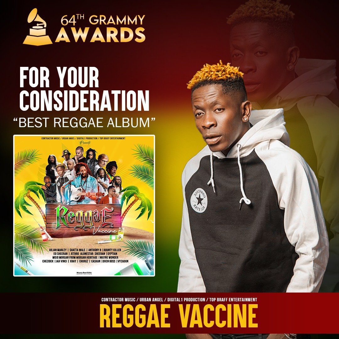 Contractor Music Group (@contractor4) on Twitter photo #Ghana I owe so much to <a href="/shattawalegh/">SHATTA WALE</a> <a href="/morganheritage/">MORGAN HERITAGE</a> and im.proud to be in #Grammy consideration with <a href="/shattawalegh/">SHATTA WALE</a> <a href="/mojomorgan/">Mojorisin11</a> on #ReggaeVaccine and <a href="/grampsmorgan/">GrampsMorgan.eth</a> on his #PositiveVibration Big up <a href="/chartsafrica/">ChartsAfrica 📊</a> <a href="/CapitalFMKenya/">Capital FM Kenya</a> <a href="/Naija102FM/">NaijaFM 102.7</a> <a href="/thegbcghana/">GBC News</a>
<a href="/Y1079FM/">YFM ACCRA</a> #Ghana I owe so much to <a href="/shattawalegh/">SHATTA WALE</a> <a href="/morganheritage/">MORGAN HERITAGE</a> and im.proud to be in #Grammy consideration with <a href="/shattawalegh/">SHATTA WALE</a> <a href="/mojomorgan/">Mojorisin11</a> on #ReggaeVaccine and <a href="/grampsmorgan/">GrampsMorgan.eth</a> on his #PositiveVibration Big up <a href="/chartsafrica/">ChartsAfrica 📊</a> <a href="/CapitalFMKenya/">Capital FM Kenya</a> <a href="/Naija102FM/">NaijaFM 102.7</a> <a href="/thegbcghana/">GBC News</a>
<a href="/Y1079FM/">YFM ACCRA</a>