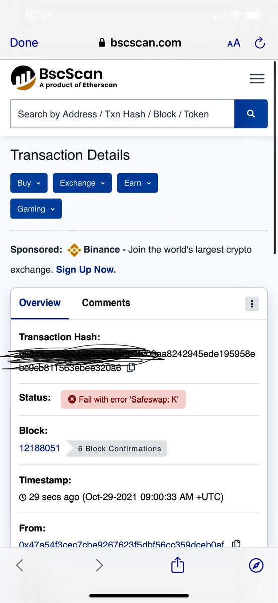 RelatableFkn's tweet image. Can anyone help me with this error code?? #SAFEMOONARMY