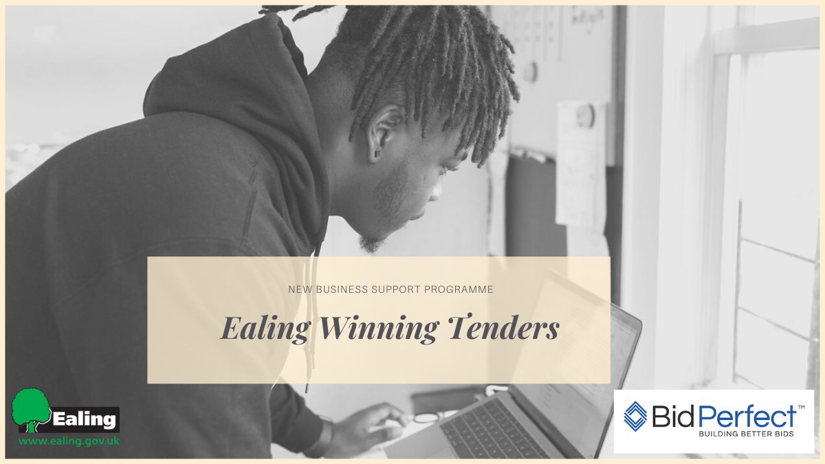 Let us introduce you to Ealing Winning Tenders - an online support programme for small businesses in #Ealing, including self-employed. Learn how to win tenders by joining bid skills workshops and bid clinics. Find out more and register: <a href="/bidperfect/">Bid Perfect</a>
orlo.uk/zTFkJ