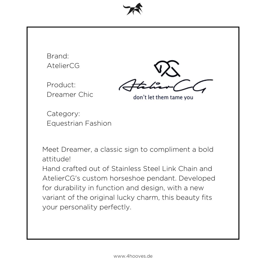 How gorgeous is AtelierCG's Dreamer in all silver?  🤩 Equestrian chic with a bold attitude.This beauty is a must for your #fallfashion 🍂
Shop now: bit.ly/3mpitr9
#ad #equestrian #marketplace #shop4hooves #atelier #equestrianfashion #equestrianjewellery #equestrianstyle