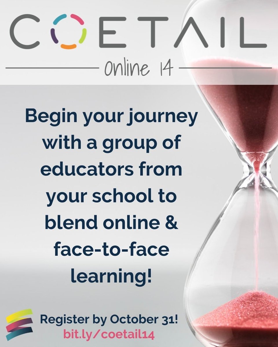 COETAIL's tweet photo. Are you ready to join a vibrant community of learners? Join the Online 14 #COETAIL global cohort!
https://t.co/OOT4zyuACE
#EduroLearning #edchat #edtech #profdev #asiaed #africaed #edchatmena #aussieed #etcoaches #pypchat #mypchat #edchateu #edchatie #techcoach #edutwitter https://t.co/tzZQCpmo8f