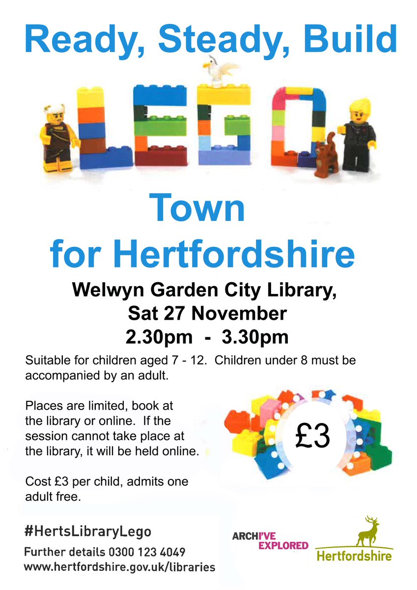 WGC_Central_Lib's tweet photo. As part of our #ExploreYourArchives celebrations this month, help us build a LEGO Town! 

Spaces on each event are limited and booking is essential, book in the library or online, 
https://t.co/PzvxYmBq4M
https://t.co/htL0zYPZlV

@WelHatCouncil @WH_CVS @wonderfulwgc @cwewgc https://t.co/xkfr6vuiIT