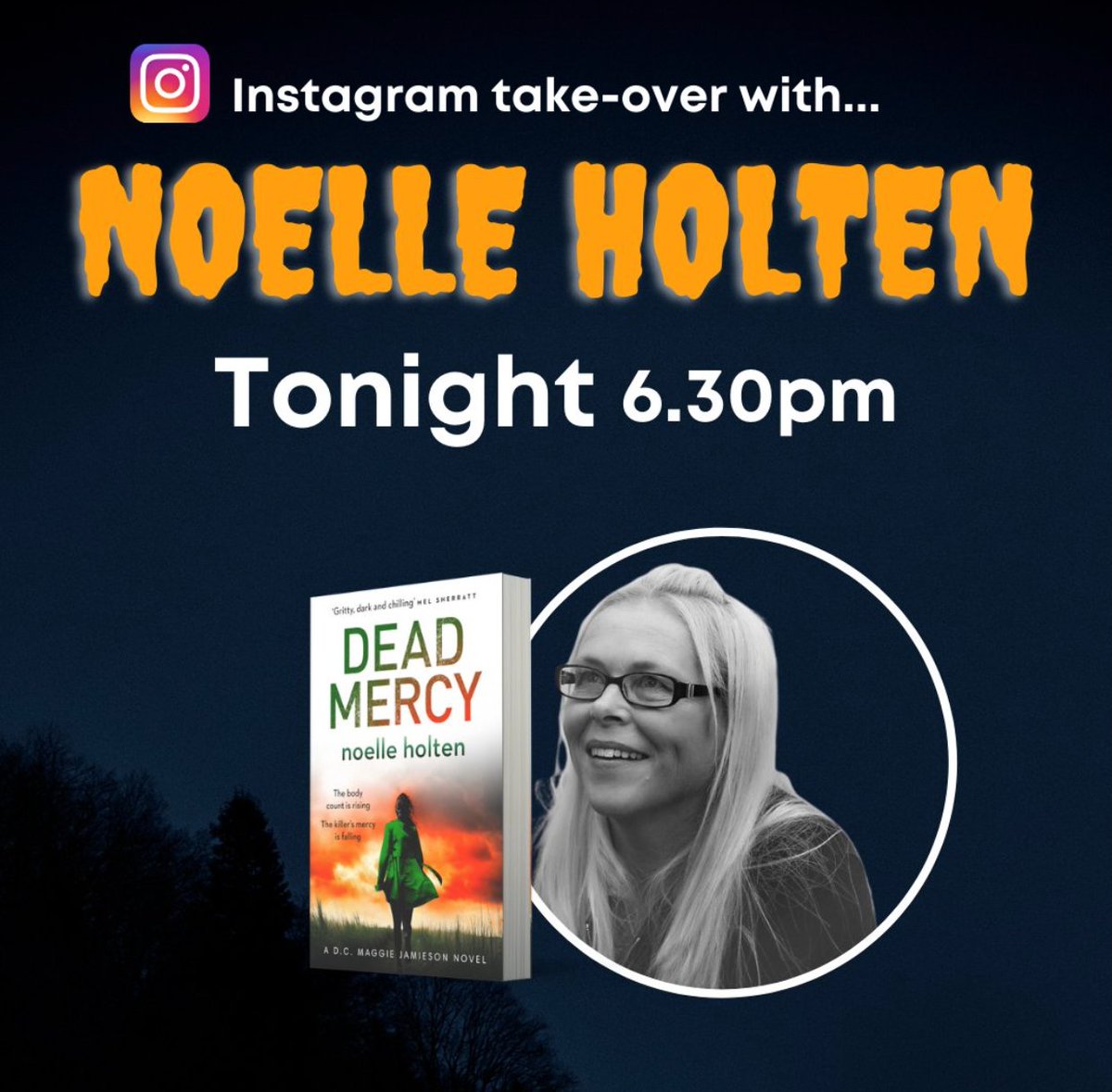 nholten40's tweet photo. TONIGHT on @0neMoreChapter_ Instagram
Head over at 6.30pm to connect with me, about #dcmaggiejamieson, the series and the #readalong pick #DeadMercy
Bring your questions! #omcreadalong #omcthrillathon https://t.co/9cDXFm0jQg