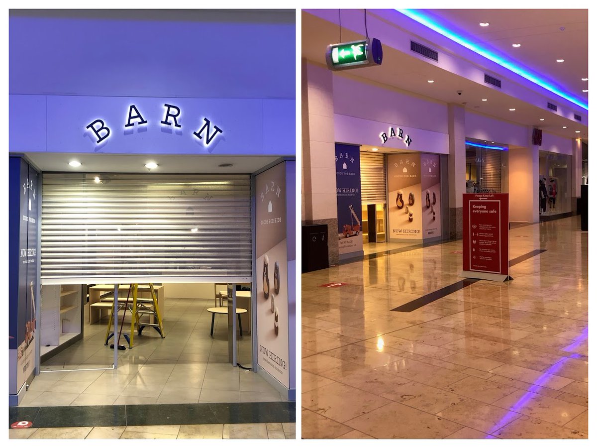 Signsireland's tweet photo. Early risers this morning to install individual lettering in Dundrum Town Centre that we manufactured for @industrydesign #signage #retail #barn #industry&amp;co. #signs #design #fasciasignage #b2b #newstore #dundrumtowncentre #dtc https://t.co/fDL4J2eUf1