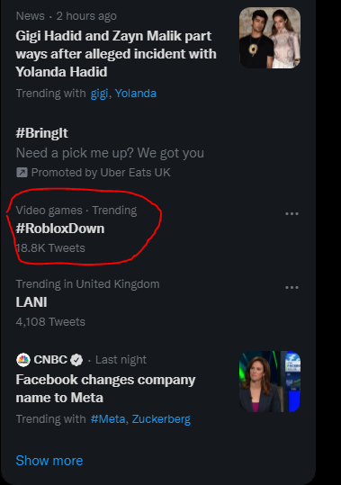 BloCayden's tweet image. Congrats Roblox on getting on trending (Tbh How Roblox is down right now is probably the worst in the Roblox history wish we could go back in time to the good old Roblox)
#RobloxTrending #RobloxDown #RobloxDev #Roblox