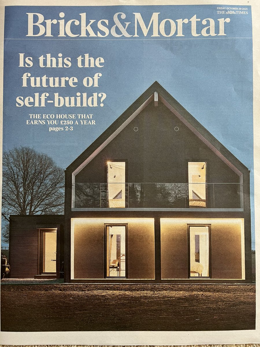 Thank you to <a href="/thetimes/">The Times and The Sunday Times</a> #bricks&amp;mortar  and <a href="/melyork/">mel</a> for the front cover story of the amazing <a href="/Wunderhausltd/">Wunderhaus</a> - the future of self-build? We think so! 💪