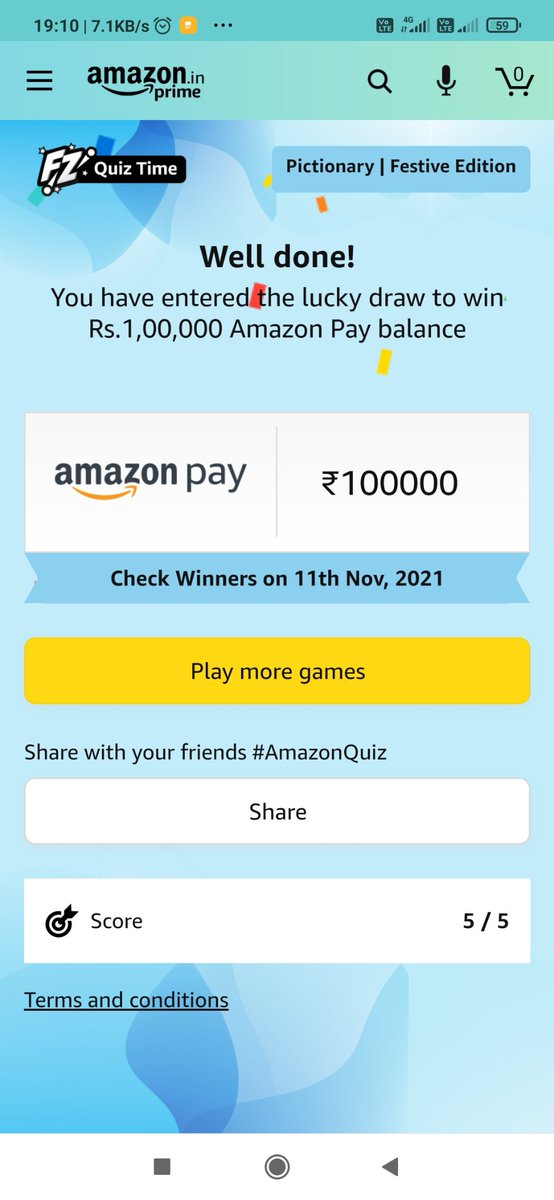 Jeevanreddy28's tweet photo. @amazonIN @amazon 
#AmazonQuiz 

Lucky ... 3 https://t.co/tTH8KlRCP3