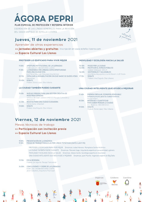 #ÁGORAPEPRI Jornadas sobre urbanismo y ciudad en #Estella - #Lizarra Gran programa que nos espera los días 11 y 12 de noviembre que por fin podemos revelar!
1/4 "PROTEGER LO EDIFICADO PARA VIVIR MEJOR" con <a href="/JmEzquiaga/">Jose María Ezquiaga</a> ,Ana Bretaña+Berta Uriz de Nasuvinsa e Isabel Herrero de PCH➕