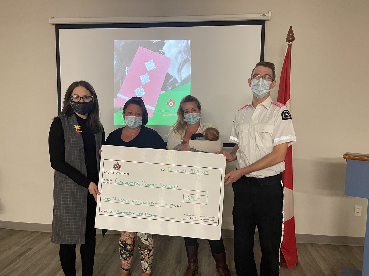 October marks the end of #BreastCancerAwarenessMonth. Since 2016, <a href="/SJANiagaraMFR/">SJA Niagara MFR</a> has raised funds for <a href="/cancersociety/">Canadian Cancer Society</a> by donating the proceeds of our #PinkEpauletteCampaign. An outstanding group of volunteers doing outstanding things in our community. #teamsja #breastcancer